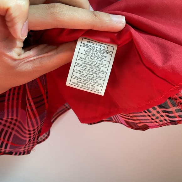 Y2K Style BB Dakota Red‎ Ruffle Stripe blouse - Size Medium - Picture 3 of 4